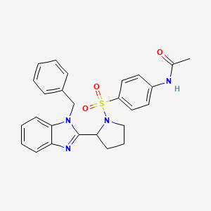 molecular formula C26H26N4O3S B12156955 N-(4-{[2-(1-benzyl-1H-benzimidazol-2-yl)pyrrolidin-1-yl]sulfonyl}phenyl)acetamide 