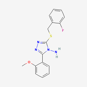 5-[(2-Fluorophenyl)methylthio]-3-(2-methoxyphenyl)-1,2,4-triazole-4-ylamine