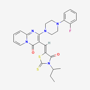 3-{(Z)-[3-(butan-2-yl)-4-oxo-2-thioxo-1,3-thiazolidin-5-ylidene]methyl}-2-[4-(2-fluorophenyl)piperazin-1-yl]-4H-pyrido[1,2-a]pyrimidin-4-one