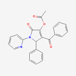 2-oxo-5-phenyl-4-(phenylcarbonyl)-1-(pyridin-2-yl)-2,5-dihydro-1H-pyrrol-3-yl acetate