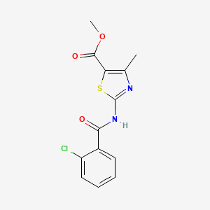 Methyl 2-[(2-chlorobenzoyl)amino]-4-methyl-1,3-thiazole-5-carboxylate