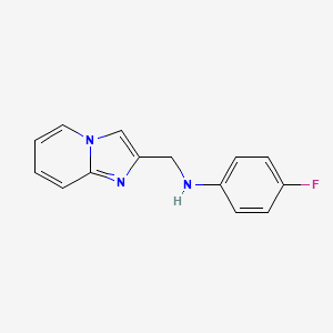 molecular formula C14H12FN3 B12157085 4-fluoro-N-(imidazo[1,2-a]pyridin-2-ylmethyl)aniline 