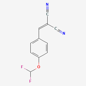 molecular formula C11H6F2N2O B12157092 Propanedinitrile, 2-[[4-(difluoromethoxy)phenyl]methylene]- CAS No. 304685-68-5