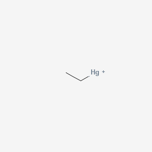 molecular formula C2H5Hg+ B1215714 Ethylmercury(1+) CAS No. 21687-36-5