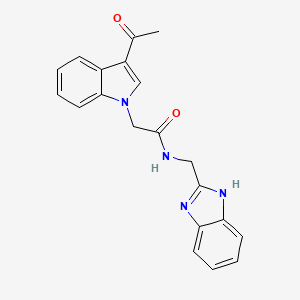 2-(3-acetyl-1H-indol-1-yl)-N-(1H-1,3-benzimidazol-2-ylmethyl)acetamide