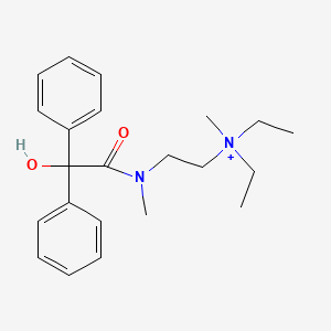molecular formula C22H31N2O2+ B1215719 Benzomethamine CAS No. 17010-68-3