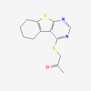 1-(5,6,7,8-Tetrahydro[1]benzothieno[2,3-d]pyrimidin-4-ylsulfanyl)acetone