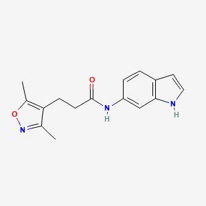 molecular formula C16H17N3O2 B12157229 3-(3,5-dimethyl-1,2-oxazol-4-yl)-N-(1H-indol-6-yl)propanamide 