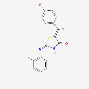 (2E,5Z)-2-[(2,4-dimethylphenyl)imino]-5-(4-fluorobenzylidene)-2,5-dihydro-1,3-thiazol-4-ol