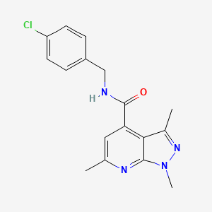 N-(4-chlorobenzyl)-1,3,6-trimethyl-1H-pyrazolo[3,4-b]pyridine-4-carboxamide