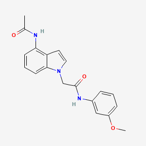 2-[4-(acetylamino)-1H-indol-1-yl]-N-(3-methoxyphenyl)acetamide