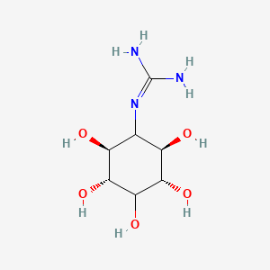 molecular formula C7H15N3O5 B1215736 1-Guanidino-1-deoxy-scyllo-inositol 