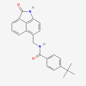 molecular formula C23H22N2O2 B12157360 4-tert-butyl-N-[(2-oxo-1,2-dihydrobenzo[cd]indol-6-yl)methyl]benzamide 