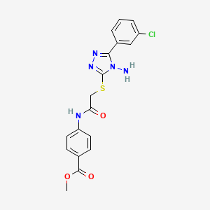 methyl 4-[({[4-amino-5-(3-chlorophenyl)-4H-1,2,4-triazol-3-yl]sulfanyl}acetyl)amino]benzoate