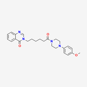 molecular formula C25H30N4O3 B12157438 3-(6-(4-(4-methoxyphenyl)piperazin-1-yl)-6-oxohexyl)quinazolin-4(3H)-one 