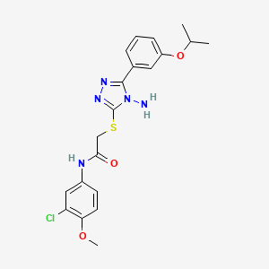 2-{4-amino-5-[3-(methylethoxy)phenyl](1,2,4-triazol-3-ylthio)}-N-(3-chloro-4-m ethoxyphenyl)acetamide