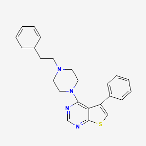 5-Phenyl-4-[4-(2-phenylethyl)piperazin-1-yl]thieno[2,3-d]pyrimidine