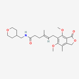 (4E)-6-(4,6-dimethoxy-7-methyl-3-oxo-1,3-dihydro-2-benzofuran-5-yl)-4-methyl-N-(tetrahydro-2H-pyran-4-ylmethyl)hex-4-enamide