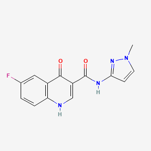 6-fluoro-4-hydroxy-N-(1-methyl-1H-pyrazol-3-yl)quinoline-3-carboxamide