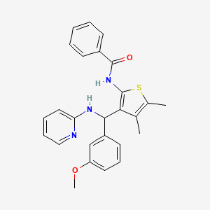 N-{3-[(3-methoxyphenyl)[(pyridin-2-yl)amino]methyl]-4,5-dimethylthiophen-2-yl}benzamide