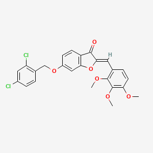 (2Z)-6-[(2,4-dichlorobenzyl)oxy]-2-(2,3,4-trimethoxybenzylidene)-1-benzofuran-3(2H)-one