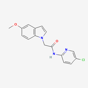 molecular formula C16H14ClN3O2 B12157641 N-(5-chloropyridin-2-yl)-2-(5-methoxy-1H-indol-1-yl)acetamide 