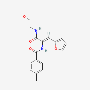 N-{(1Z)-1-(furan-2-yl)-3-[(2-methoxyethyl)amino]-3-oxoprop-1-en-2-yl}-4-methylbenzamide