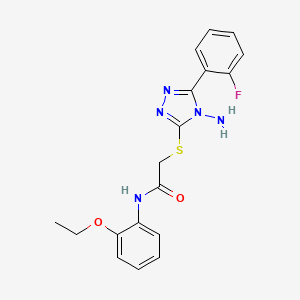 2-[4-amino-5-(2-fluorophenyl)(1,2,4-triazol-3-ylthio)]-N-(2-ethoxyphenyl)aceta mide