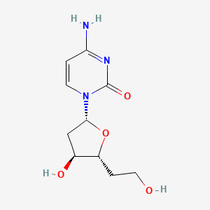 B1215774 1-(2,5-Dideoxy-beta-erythro-hexofuranosyl)cytosine CAS No. 61221-85-0