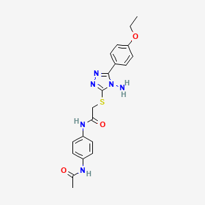 N-[4-(acetylamino)phenyl]-2-{[4-amino-5-(4-ethoxyphenyl)-4H-1,2,4-triazol-3-yl]sulfanyl}acetamide