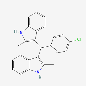 1H-Indole, 3,3'-[(4-chlorophenyl)methylene]bis[2-methyl-