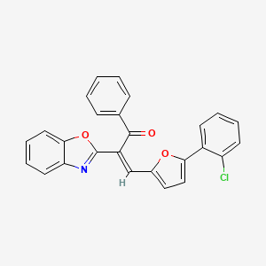 (2Z)-2-(1,3-benzoxazol-2-yl)-3-[5-(2-chlorophenyl)furan-2-yl]-1-phenylprop-2-en-1-one