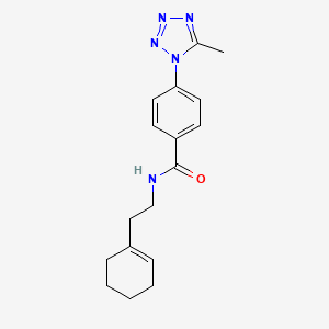 N-[2-(cyclohex-1-en-1-yl)ethyl]-4-(5-methyl-1H-tetrazol-1-yl)benzamide