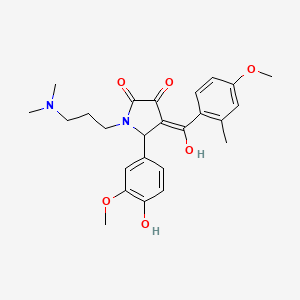 1-[3-(dimethylamino)propyl]-3-hydroxy-5-(4-hydroxy-3-methoxyphenyl)-4-[(4-methoxy-2-methylphenyl)carbonyl]-1,5-dihydro-2H-pyrrol-2-one