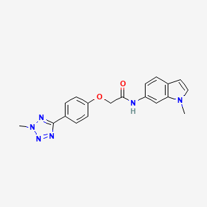 molecular formula C19H18N6O2 B12157902 N-(1-methyl-1H-indol-6-yl)-2-[4-(2-methyl-2H-tetrazol-5-yl)phenoxy]acetamide 