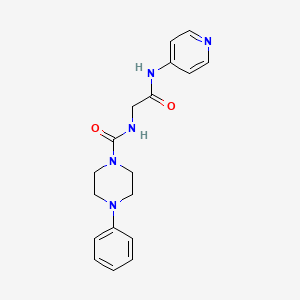 molecular formula C18H21N5O2 B12157940 N-[2-oxo-2-(pyridin-4-ylamino)ethyl]-4-phenylpiperazine-1-carboxamide 