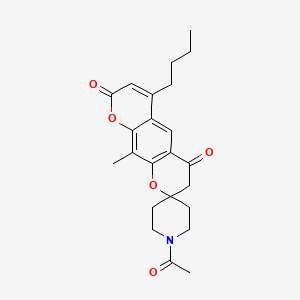 1-acetyl-6'-butyl-10'-methyl-8'H-spiro[piperidine-4,2'-pyrano[3,2-g]chromene]-4',8'(3'H)-dione