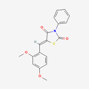 molecular formula C18H15NO4S B12157978 (Z)-5-(2,4-dimethoxybenzylidene)-3-phenylthiazolidine-2,4-dione 