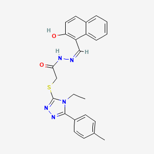 2-{[4-ethyl-5-(4-methylphenyl)-4H-1,2,4-triazol-3-yl]sulfanyl}-N'-[(Z)-(2-hydroxynaphthalen-1-yl)methylidene]acetohydrazide