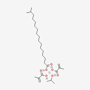molecular formula C29H56O7Ti B1215804 (Isooctadecanoato-O)bis(methacrylato-O)(propan-2-olato)titanium CAS No. 61548-33-2