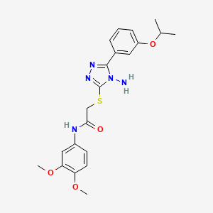 2-{4-amino-5-[3-(methylethoxy)phenyl](1,2,4-triazol-3-ylthio)}-N-(3,4-dimethox yphenyl)acetamide