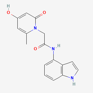 2-(4-hydroxy-6-methyl-2-oxopyridin-1(2H)-yl)-N-(1H-indol-4-yl)acetamide