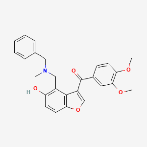 molecular formula C26H25NO5 B12158126 (4-{[Benzyl(methyl)amino]methyl}-5-hydroxy-1-benzofuran-3-yl)(3,4-dimethoxyphenyl)methanone 