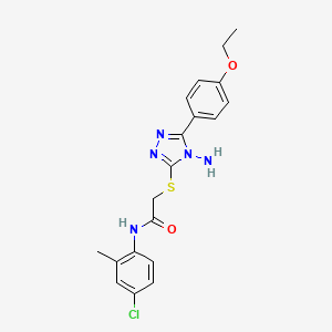 molecular formula C19H20ClN5O2S B12158137 2-[4-amino-5-(4-ethoxyphenyl)(1,2,4-triazol-3-ylthio)]-N-(4-chloro-2-methylphe nyl)acetamide 