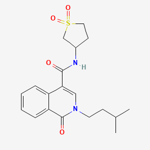 N-(1,1-dioxidotetrahydrothiophen-3-yl)-2-(3-methylbutyl)-1-oxo-1,2-dihydroisoquinoline-4-carboxamide