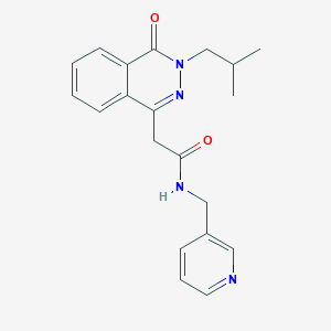 2-[3-(2-methylpropyl)-4-oxo-3,4-dihydrophthalazin-1-yl]-N-(pyridin-3-ylmethyl)acetamide