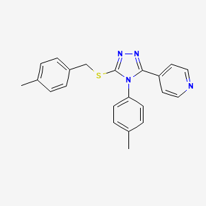 4-(4-Methylphenyl)-3-[(4-methylphenyl)methylthio]-5-(4-pyridyl)-1,2,4-triazole