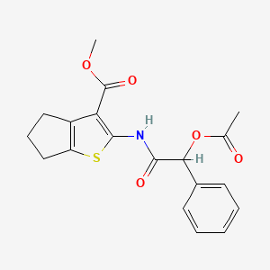 methyl 2-{[(acetyloxy)(phenyl)acetyl]amino}-5,6-dihydro-4H-cyclopenta[b]thiophene-3-carboxylate