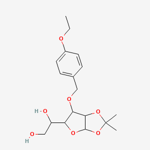 1-(6-((4-Ethoxybenzyl)oxy)-2,2-dimethyltetrahydrofuro[2,3-d][1,3]dioxol-5-yl)ethane-1,2-diol