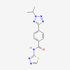 molecular formula C13H13N7OS B12158202 4-(2-isopropyl-2H-tetrazol-5-yl)-N-(1,3,4-thiadiazol-2-yl)benzamide 